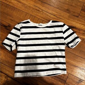 Striped Black and White Top